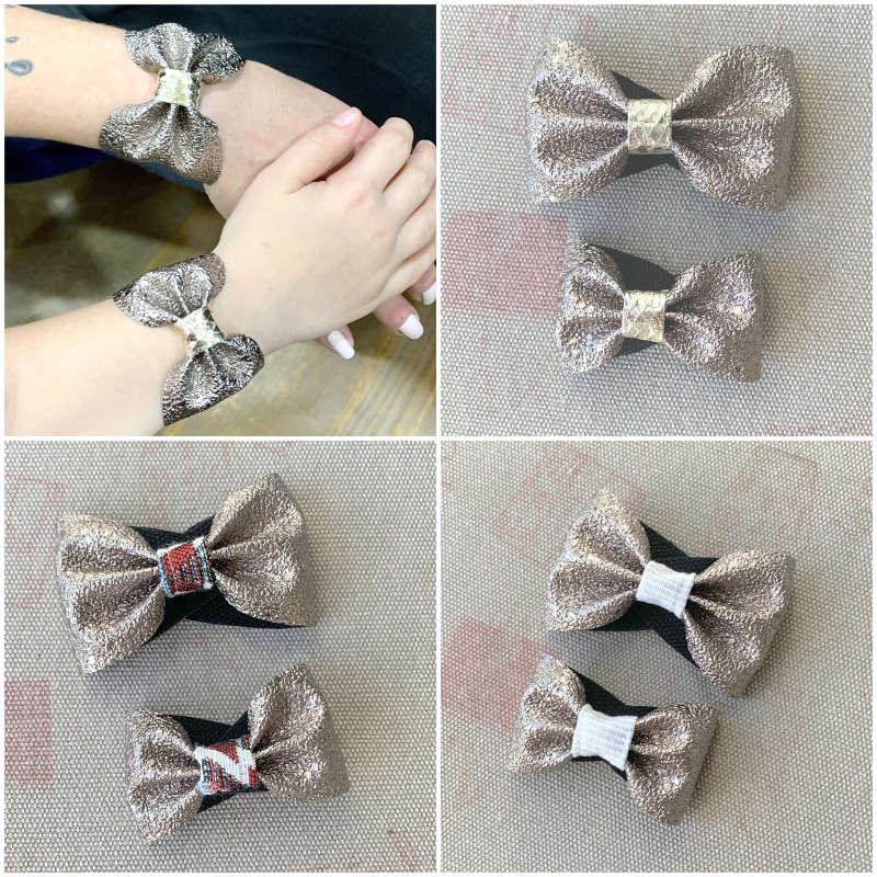 Bracelet MANCHETTE NOEUD brillant mère fille – Image 7
