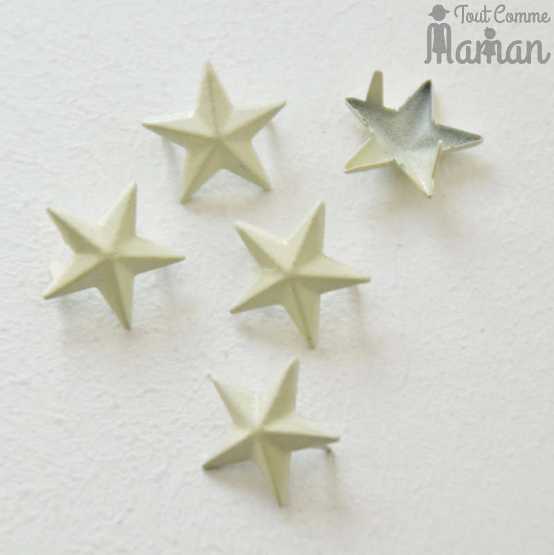 Lot de 10 clous étoiles à griffes NOIR ET BLANC – Image 5